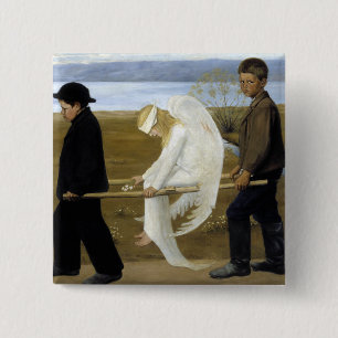 Badge Carré 5 Cm L'ange blessé