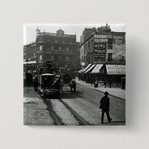 Badge Carré 5 Cm L'ange, Islington, Londres, c.1890