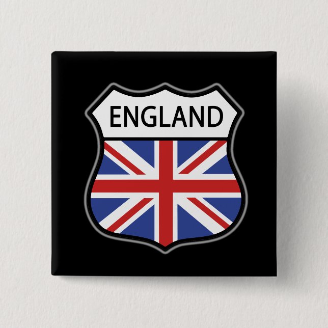 Badge Carré 5 Cm L'Angleterre (Devant)
