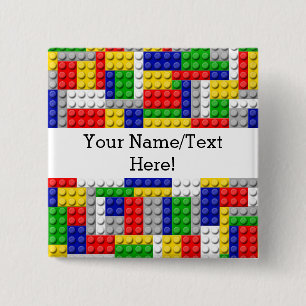 Badge Carré 5 Cm L'anniversaire/partie du garçon de couleur