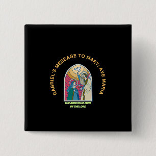 Badge Carré 5 Cm L'Annonciation du Seigneur