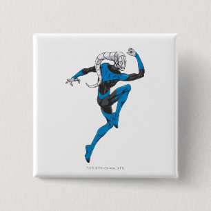 Badge Carré 5 Cm Lanterne bleue 1