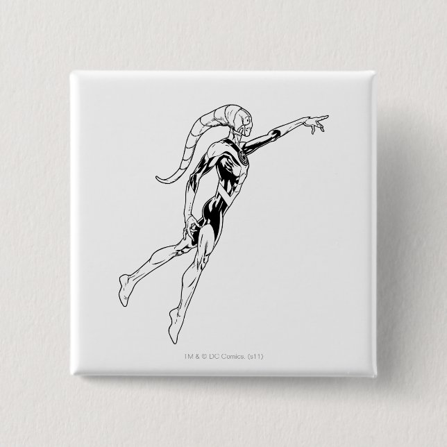 Badge Carré 5 Cm Lanterne bleue 11 (Devant)