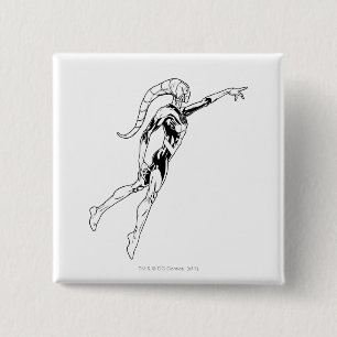 Badge Carré 5 Cm Lanterne bleue 11