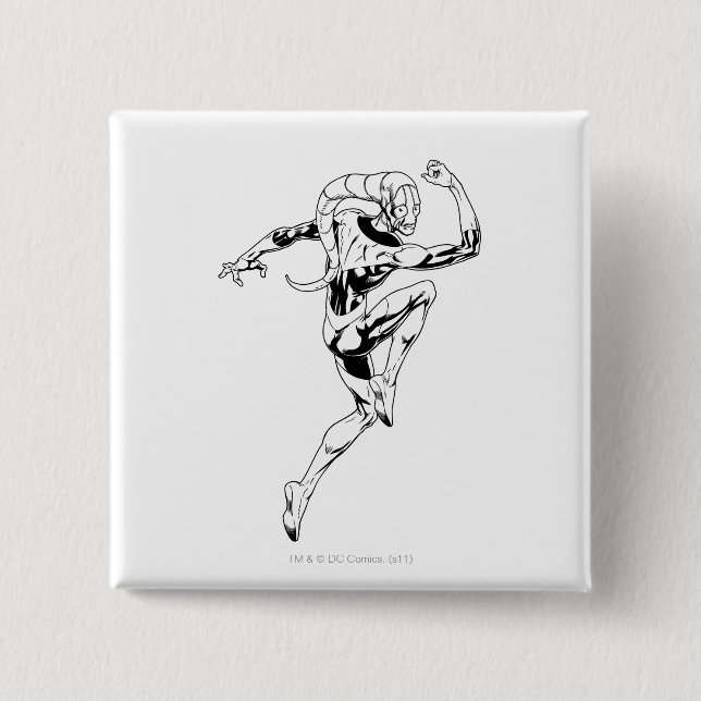 Badge Carré 5 Cm Lanterne bleue 3 (Devant)