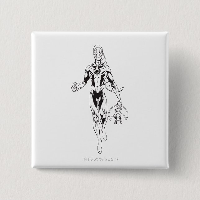 Badge Carré 5 Cm Lanterne bleue 6 (Devant)