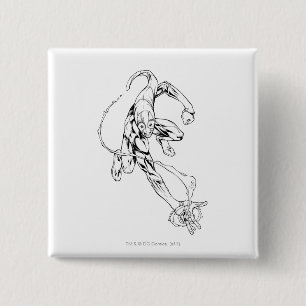 Badge Carré 5 Cm Lanterne bleue 9