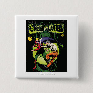 Badge Carré 5 Cm Lanterne verte avec le cap dans le combat