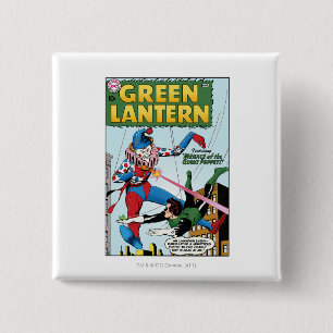 Badge Carré 5 Cm Lanterne verte contre le clown