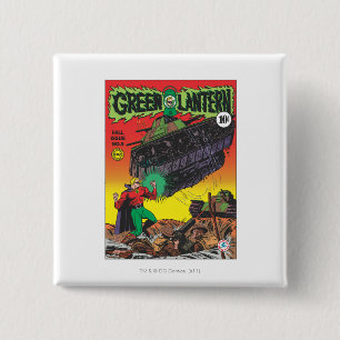 Badge Carré 5 Cm Lanterne verte dans les fossés