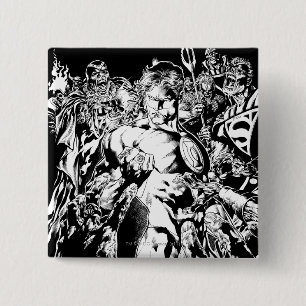 Badge Carré 5 Cm Lanterne verte entourée