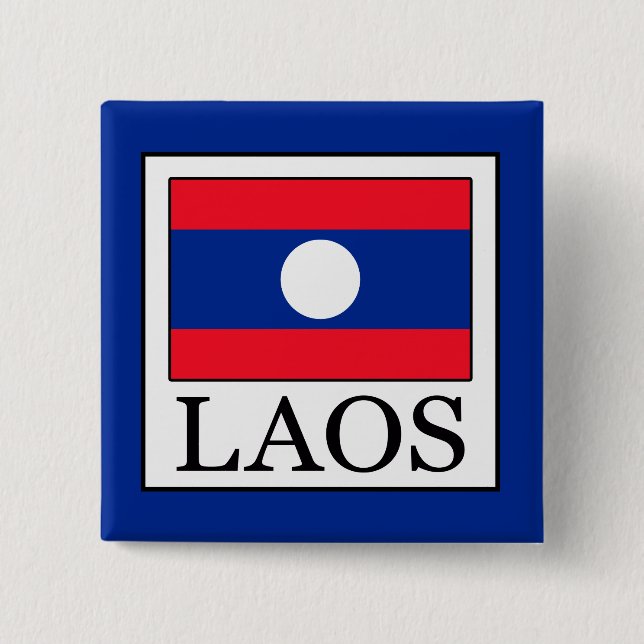 Badge Carré 5 Cm Laos (Devant)
