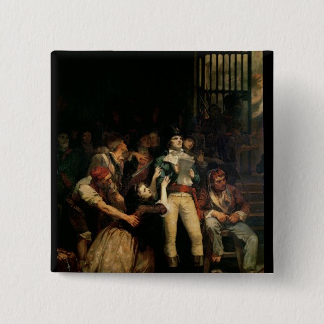 Badge Carré 5 Cm L'appel pour les dernières victimes de la terreur (Devant)