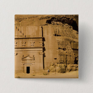 Badge Carré 5 Cm L'Arabie Saoudite, site de Madain Saleh, 3