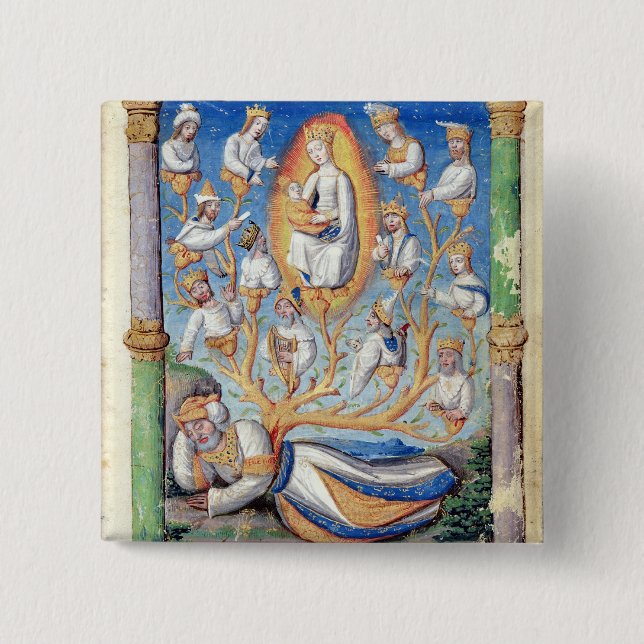 Badge Carré 5 Cm L'arbre de Jesse (Devant)