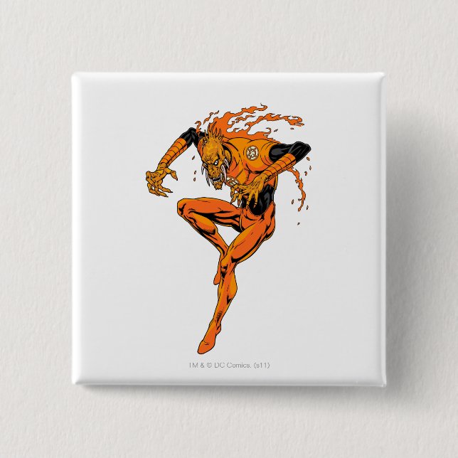Badge Carré 5 Cm Larfleeze - Agent Orange 1 (Devant)