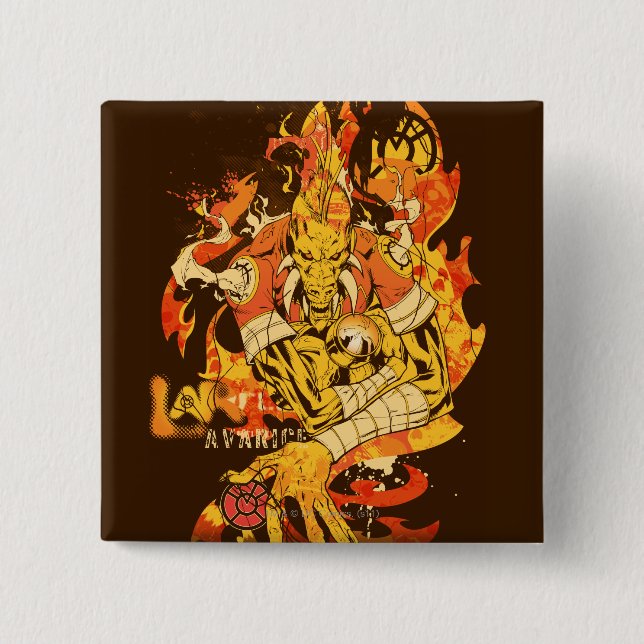 Badge Carré 5 Cm Larfleeze - Agent Orange 10 (Devant)