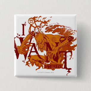 Badge Carré 5 Cm Larfleeze - Agent Orange 12