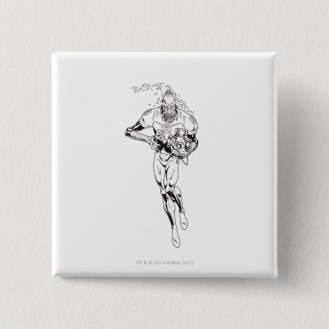 Badge Carré 5 Cm Larfleeze - Agent Orange 6 (Devant)