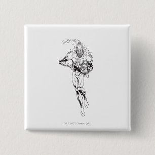 Badge Carré 5 Cm Larfleeze - Agent Orange 6