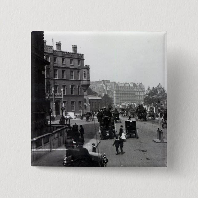 Badge Carré 5 Cm Large sanctuaire, Westminster (Devant)