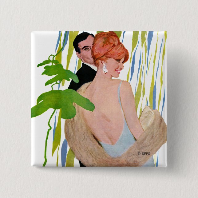 Badge Carré 5 Cm L'argent dans son esprit (Devant)