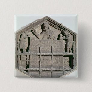 Badge Carré 5 Cm L'art du bâtiment, soulagement décoratif hexagon
