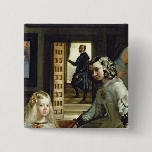 Badge Carré 5 Cm Las Meninas ou la famille de Philip IV, c.1656 2