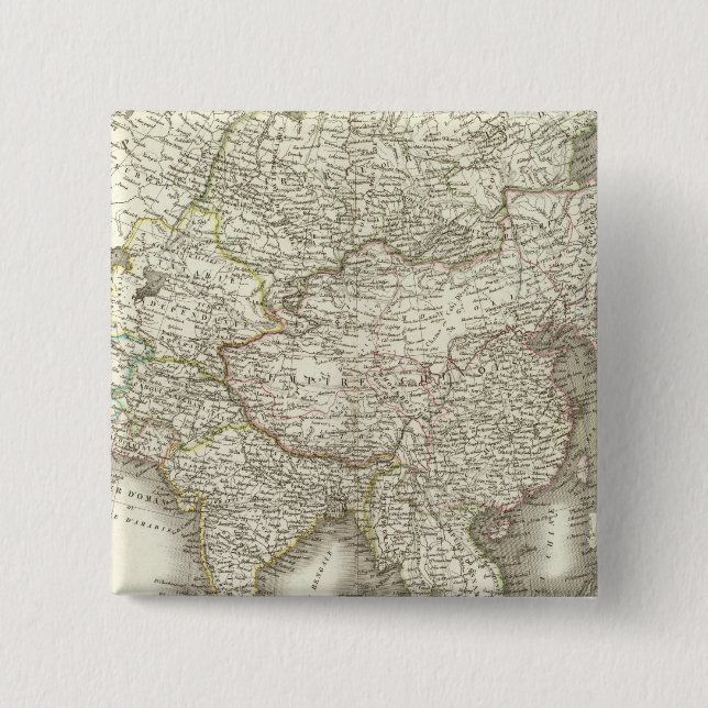Badge Carré 5 Cm L'Asie - Asie (Devant)