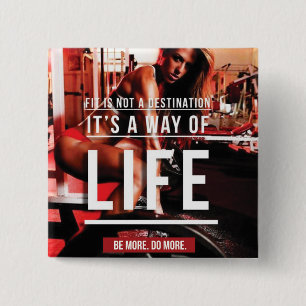 Badge Carré 5 Cm L'Assiette N'Est Pas Une Destination. C'est un mod