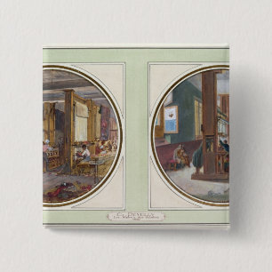 Badge Carré 5 Cm L'atelier de gobelins, 1840