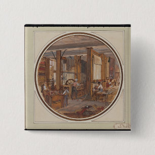 Badge Carré 5 Cm L'atelier de gobelins, 1840