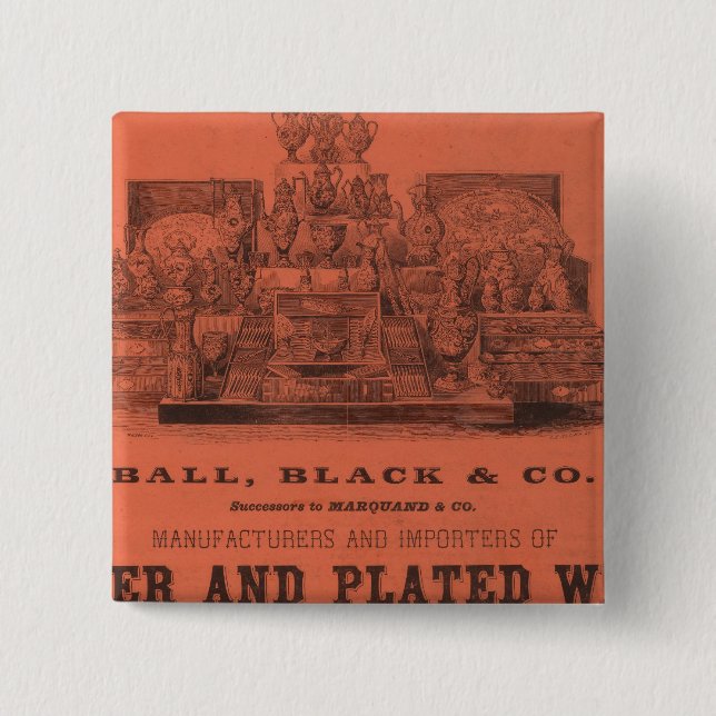 Badge Carré 5 Cm L'Atlas américain de Lining Colton (Devant)