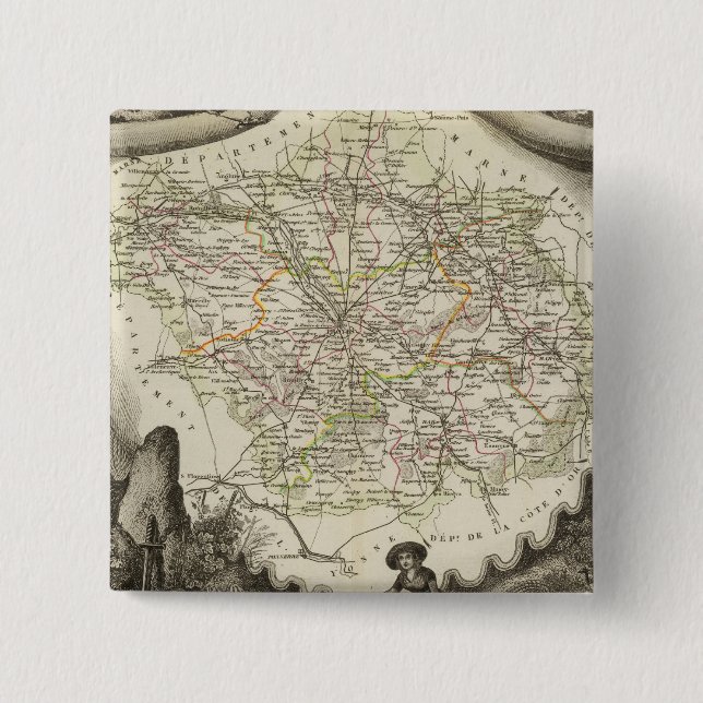 Badge Carré 5 Cm L'aube (Devant)