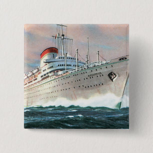 Badge Carré 5 Cm L'Augustus de la Italian Line