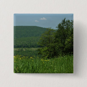 Badge Carré 5 Cm Laurel Highlands Pennsylvania Summer Photography
