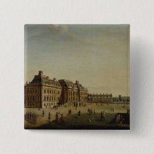 Badge Carré 5 Cm L'avant de jardin du château de ville, 1773