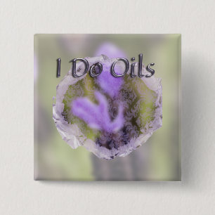 Badge Carré 5 Cm Lavendar et dentelle
