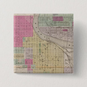 Badge Carré 5 Cm Lawrence, Kansas