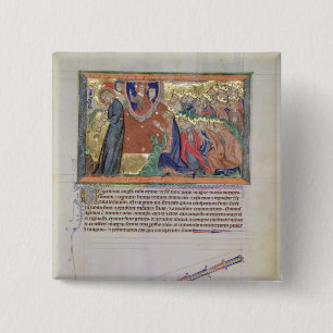 Badge Carré 5 Cm Le 7ème ange soufflant sa trompette