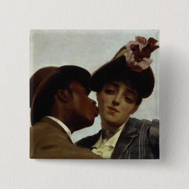 Badge Carré 5 Cm Le baiser, 1887 (Devant)