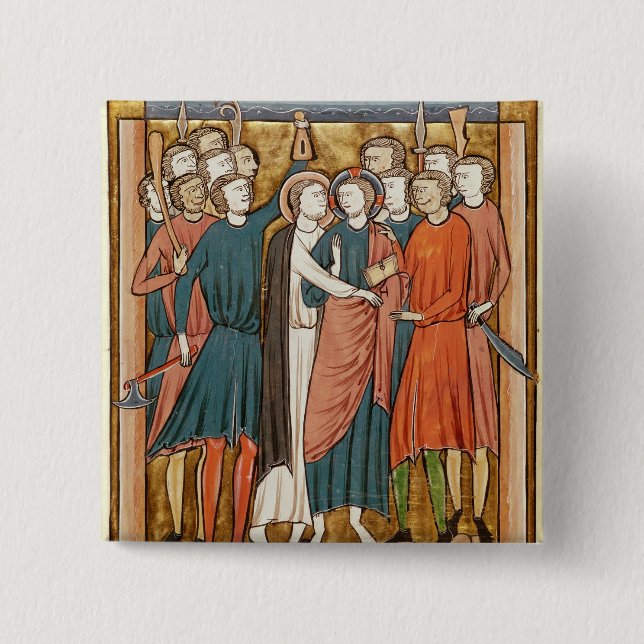 Badge Carré 5 Cm Le baiser des judas, 'Psautier l'Usage De Paris (Devant)