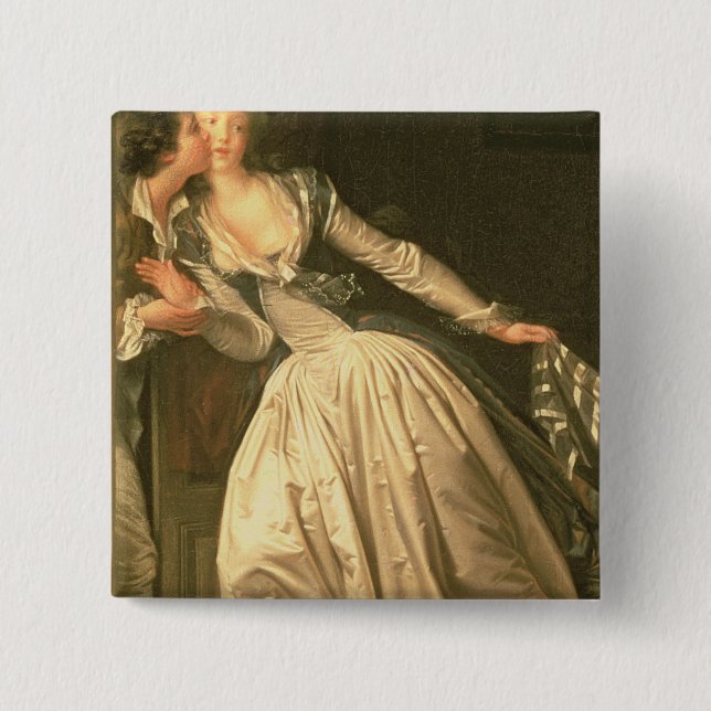 Badge Carré 5 Cm Le baiser volé, c.1788 (Devant)