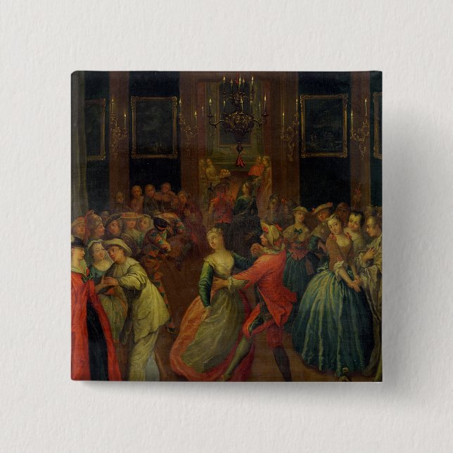 Badge Carré 5 Cm Le bal costumé (Devant)