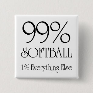 Badge Carré 5 Cm Le base-ball de 99%