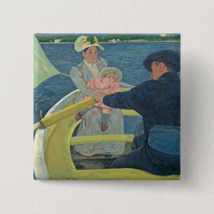 Badge Carré 5 Cm Le Boating Party, 1893-1894 (huile sur toile)