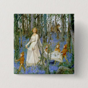 Badge Carré 5 Cm Le bois féerique