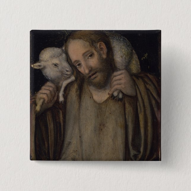 Badge Carré 5 Cm Le bon berger (Devant)