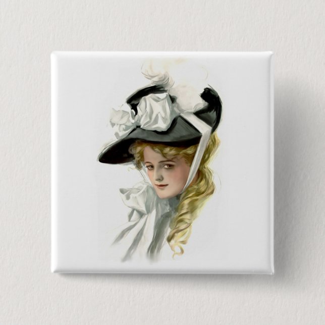 Badge Carré 5 Cm Le Bonnet noir (Devant)