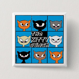Badge Carré 5 Cm Le bouton carré Kitty Bunch